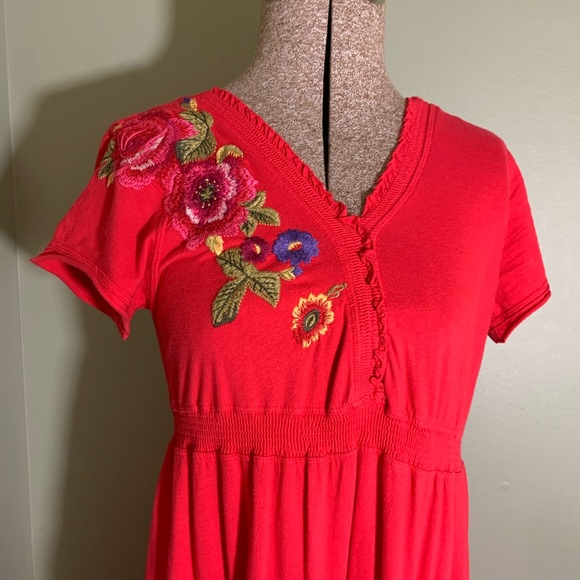 Vintage Floral Embroidered Dress - Picture 2 of 4